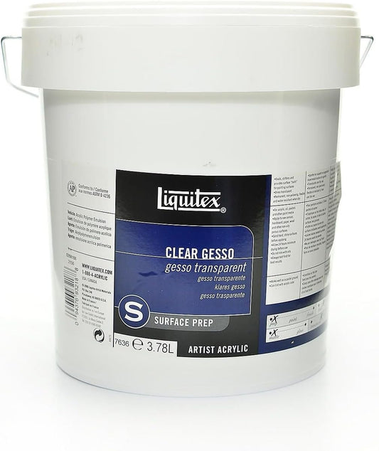 Liquitex Professional Gesso Surface Prep Medium, 3.78L (128-oz), Clear