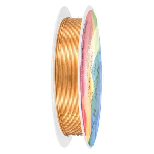0.6 mm/22 Gauge Copper Wire for Jewelry Making, 13.1FT Copper Beading Craft Wire for Jewelry/Weaving/DIY Crafting/Planting, Color-Retaining [4M, Copper Tone]