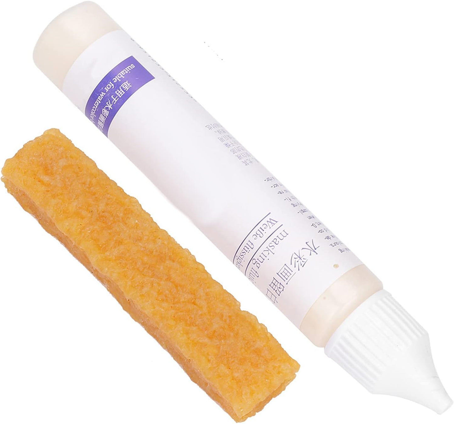 Masking Fluid for Watercolor Painting, 30ml White Masking Fluid Pen, Masking Liquid with Eraser, for Opaque Areas of Watercolor Painting