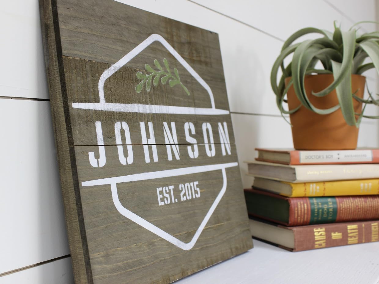 4 in Alphabet Number Stencils for Painting, 42 Pcs Reusable Letter Stencils for DIY Project Art Craft Spray Painting Templates Interlocking Stencil Kits for Wood Signs, Wall Art