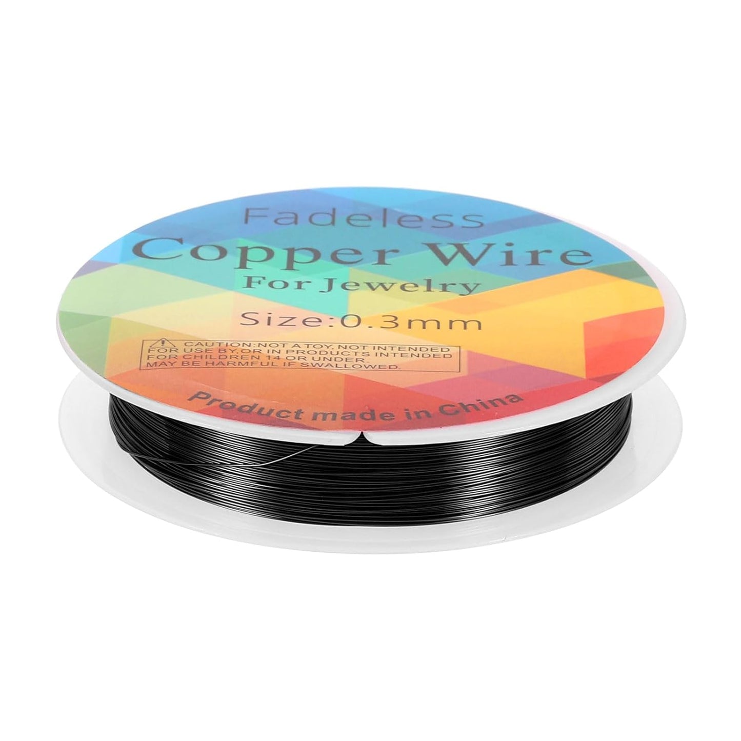 HARFINGTON 49ft Jewelry Wire, 28 Gauge (0.3mm) Brass Craft Soft Metal Tarnish Resistant Copper Beading Wire for Jewelry Making Supplies Crafting, Black