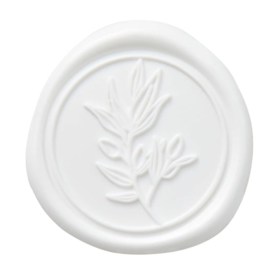 PONATIA White Wax Seal Stickers - 50 Pcs Self- Adhesive Wedding Invitation Seal Stickers, Perfect for Invitations, Envelopes Christmas Cards, Gift Wrapping, Party Menu Decor