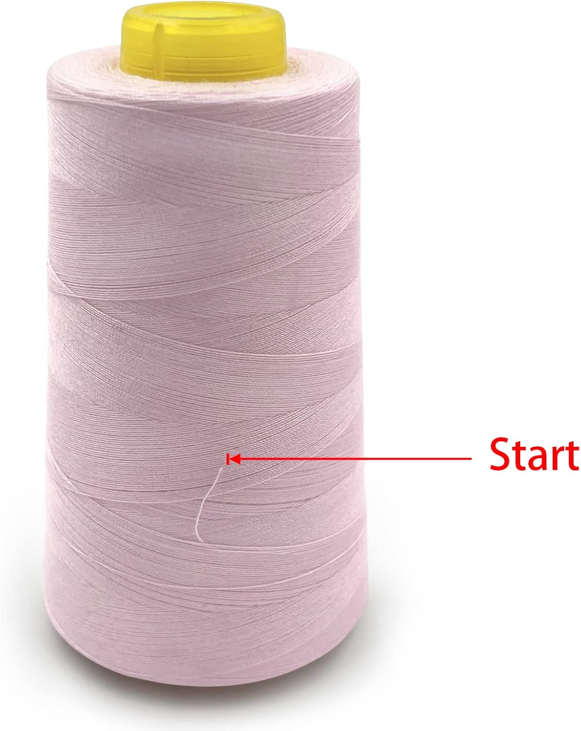 Tortoise 4 Cones of 3000 Yards Each Spool Thread for All Purpose, Serger, Overlock, Quilting, Sewing Machine - 100% Polyester, Light Pink