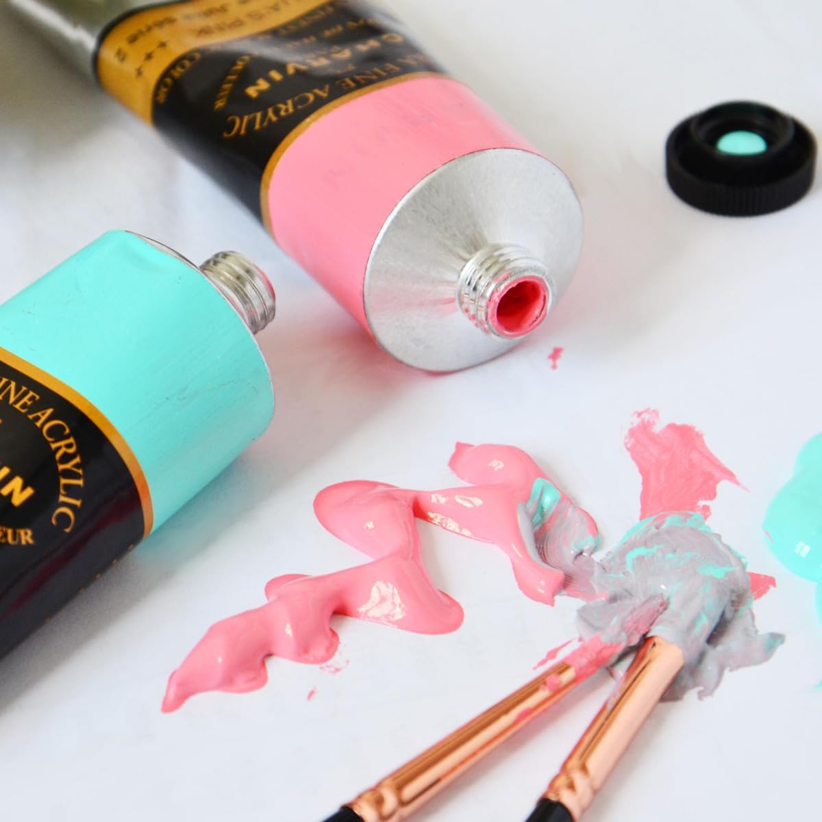 Charvin Extra Fine Professional Acrylic Paint Set for Artists, Snow Landscape - Bonjour Set of 9, 20 ml Tubes, Triple-Milled, Lightfast Pigments, Artist Acrylic Paints in Nature-Inspired Hues