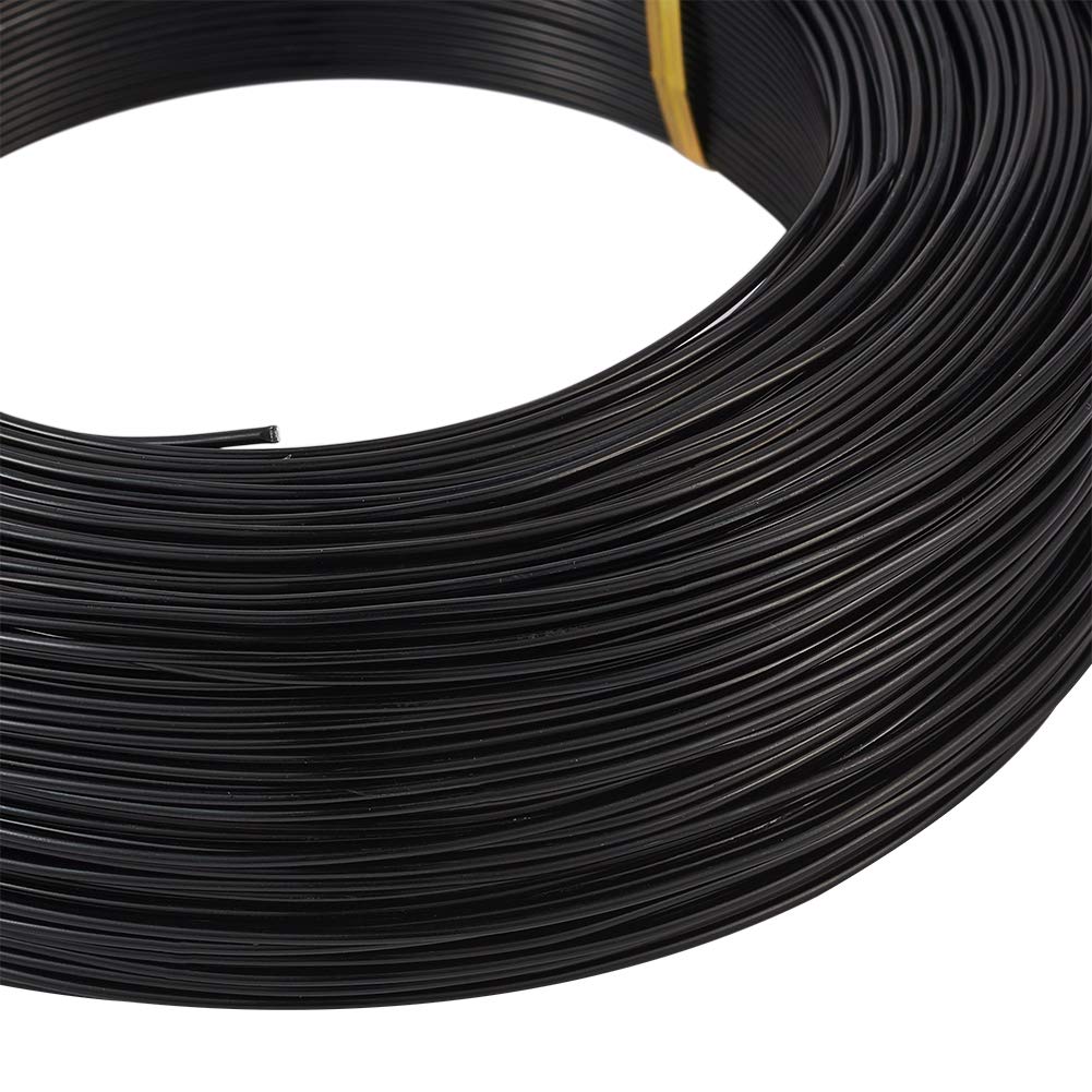 Fashewelry 459 Feet 17 Gauge Aluminum Wire Black Bendable Metal Craft Wire for Beading Jewelry Craft Making (1.2mm)