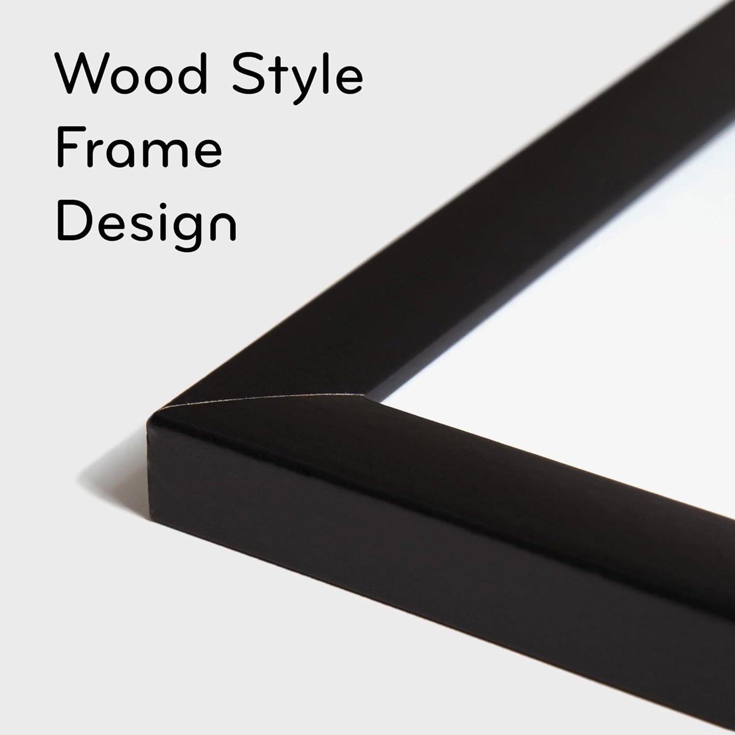 U Brands Magnetic Dry-Erase Board, 36 X 24 Inches, Black Wood Frame (311U00-01)