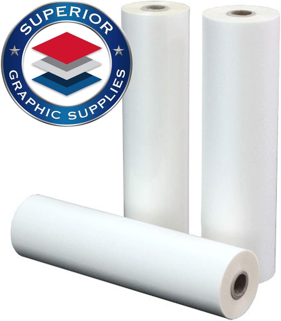 Superior Graphic Supplies PET Laminating Film Roll Premium Quality 10 Inches X 250 Feet- 1 Inch Core, 3 Mil / 0.003" Inches Thick, Clear Gloss, 1 Roll Pack