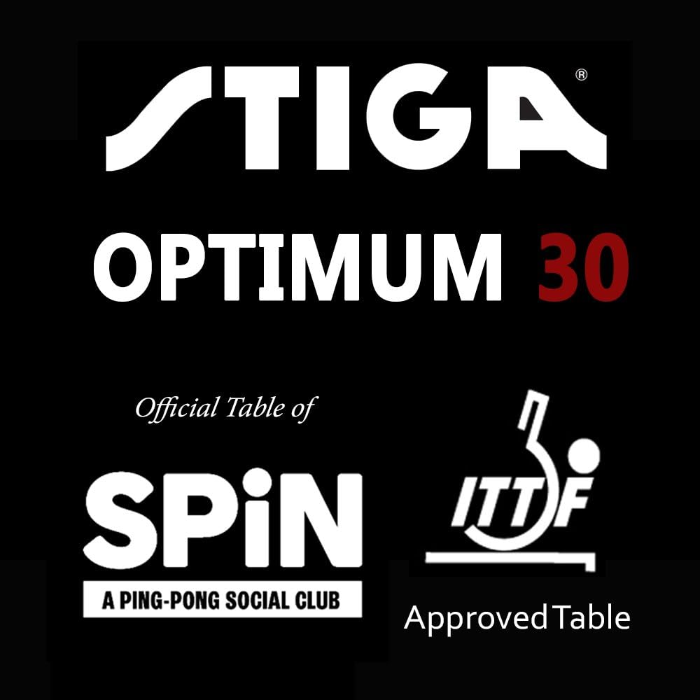 STIGA Optimum 30 Table Tennis Table with 30mm Thick Top and Unmatched Stability