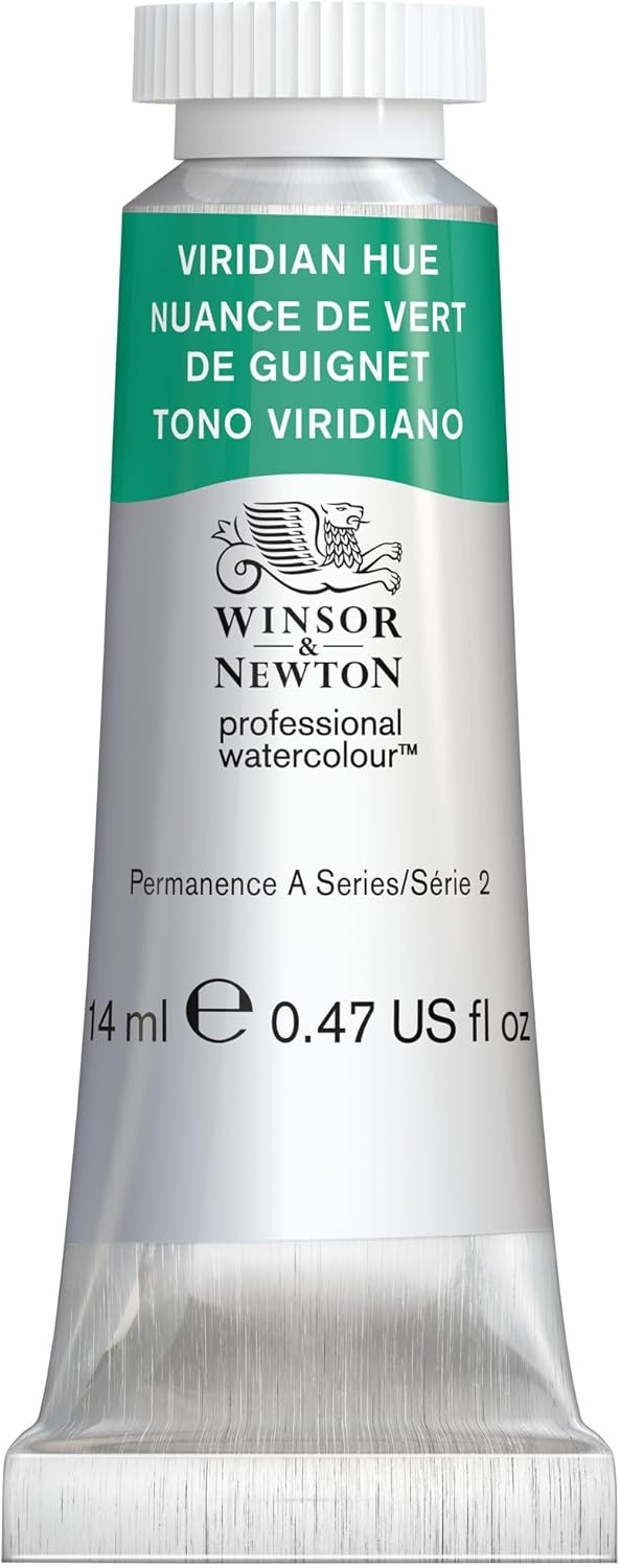Winsor & Newton Professional Watercolour, Revival Collection, 14ml (0.47-oz) Tube, Viridian Hue