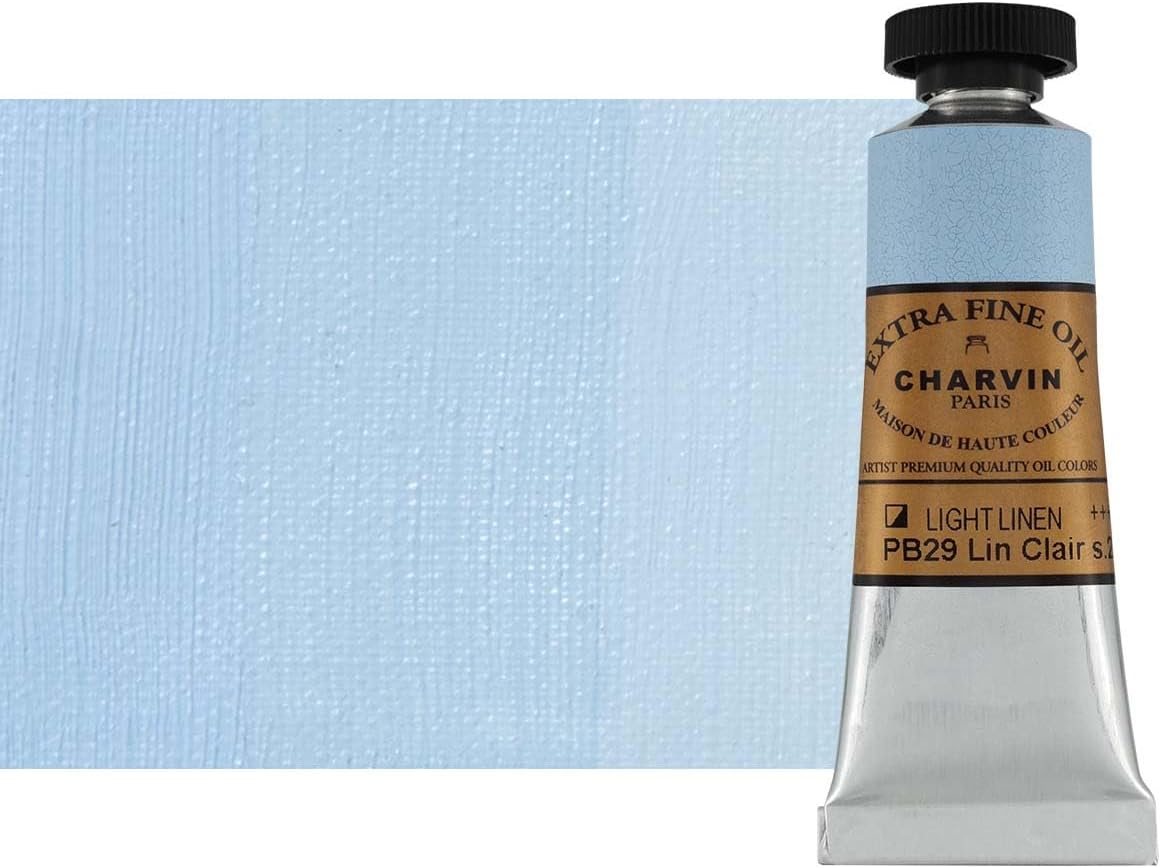 Charvin Extra Fine Oil Paint, Light Linen 20 ml - Triple-Milled, Rich Texture, Poppy Oil-Based, Light-Fast, Handmade, Archival Quality