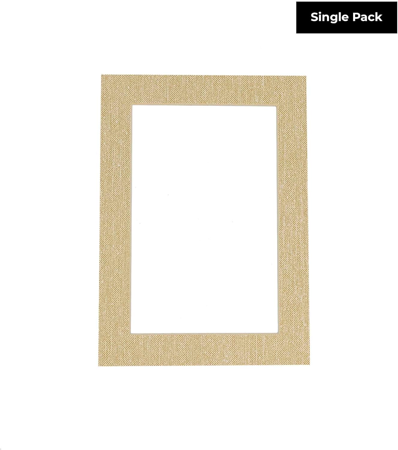 8x10 Mat Bevel Cut for 5x8 Photos - Acid Free Fresh Linen Canvas Precut Matboard With Backing Board and Crystal Clear, Self Seal Photo Mat Bag - For Pictures, Photos, Framing - 4-ply Thickness
