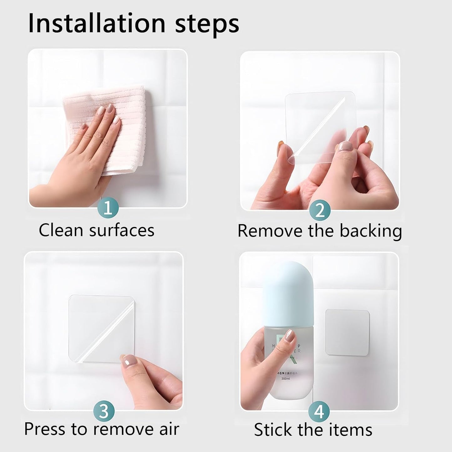 LMJIA Heavy Duty Double Sided Tape, Clear Reusable Mounting Tape Picture Hanging Adhesive Tape Removable Wall Tape Adhesive Poster Tape