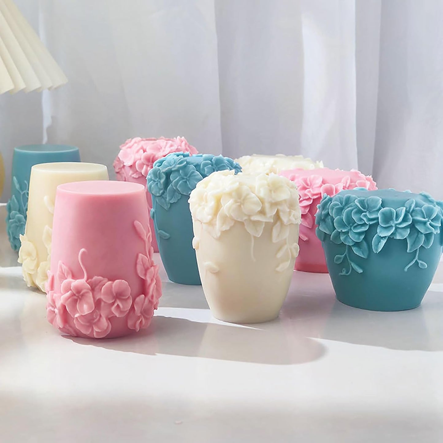 Bottle Cylinder Resin Mold - Resin Casting Silicone Molds for Home Decor & Candle Making Wave Spiral Mold