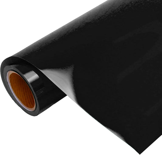 3 Yard x 20" Wide Roll Threadart Metallic Black Heat Transfer Vinyl Film | Compatible with Venture Explore and Maker, Silhouette Cameo, & Large Format Cutters