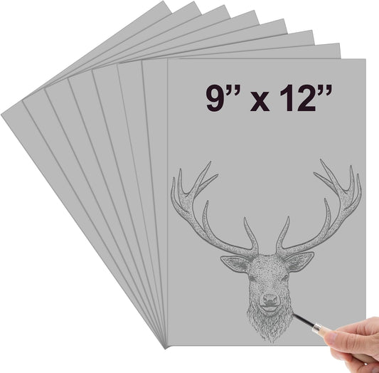 Yeaqee 1 Pcs 9 x 12 Inch Linoleum Block Rubber Carving Block Soft Linocut Blocks Large Linoleum Sheet Unmounted Lino Plates for Engraving Art Project Printmaking Artist Studio Supplies, Gray