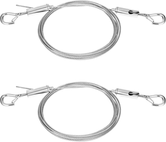 2 Pcs Heavy Duty Picture Hanging Wire Kit Adjustable Stainless Steel Wire Rope 1.5m x1.5mm Picture Frame Hang Kit with Hooks Heavy Duty Hardware Hold Up to 66lbs for Hanging Artwork Mirrors Painting