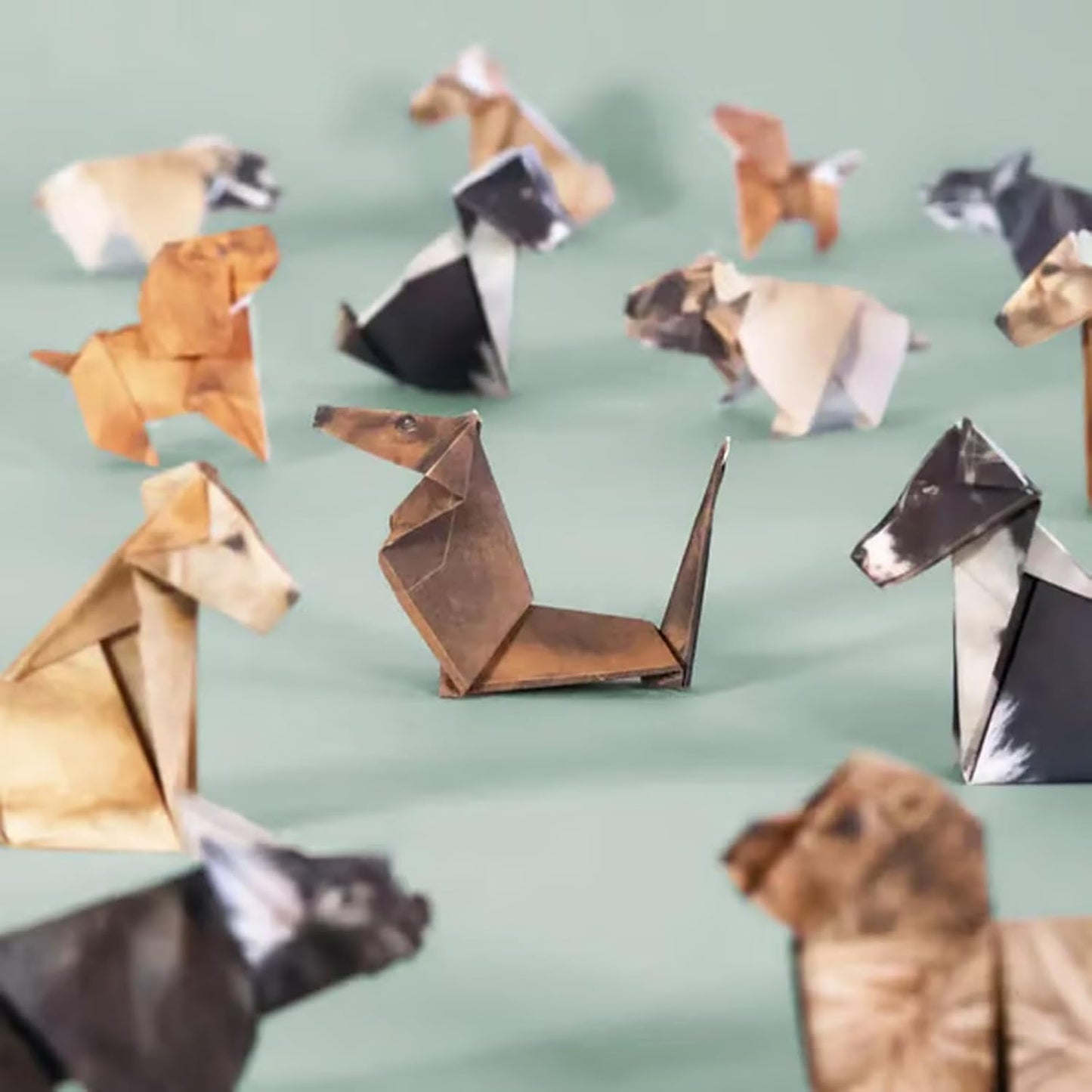 DIY Paper Cats Origami Kit - 50/30 Sheets DIY Paper Origami to Fold Your Own Cute Cat/Dog/Dino Figures - Perfect Desk Origami Cats Decoration & Creative Gift for Kids, Adults & Cat Lovers (Dino)