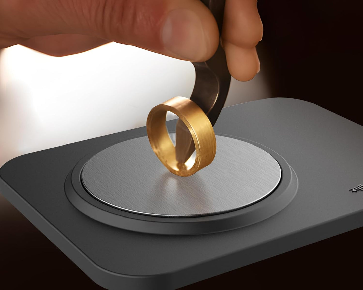 Steel Bench Block, Flat Anvil Metal Stamping Kit, Heat Treating HRC 52, Black Oxide, with Integrated Silicone Base for Stamping, Hand Engraving, Grinding and Polishing (Black)