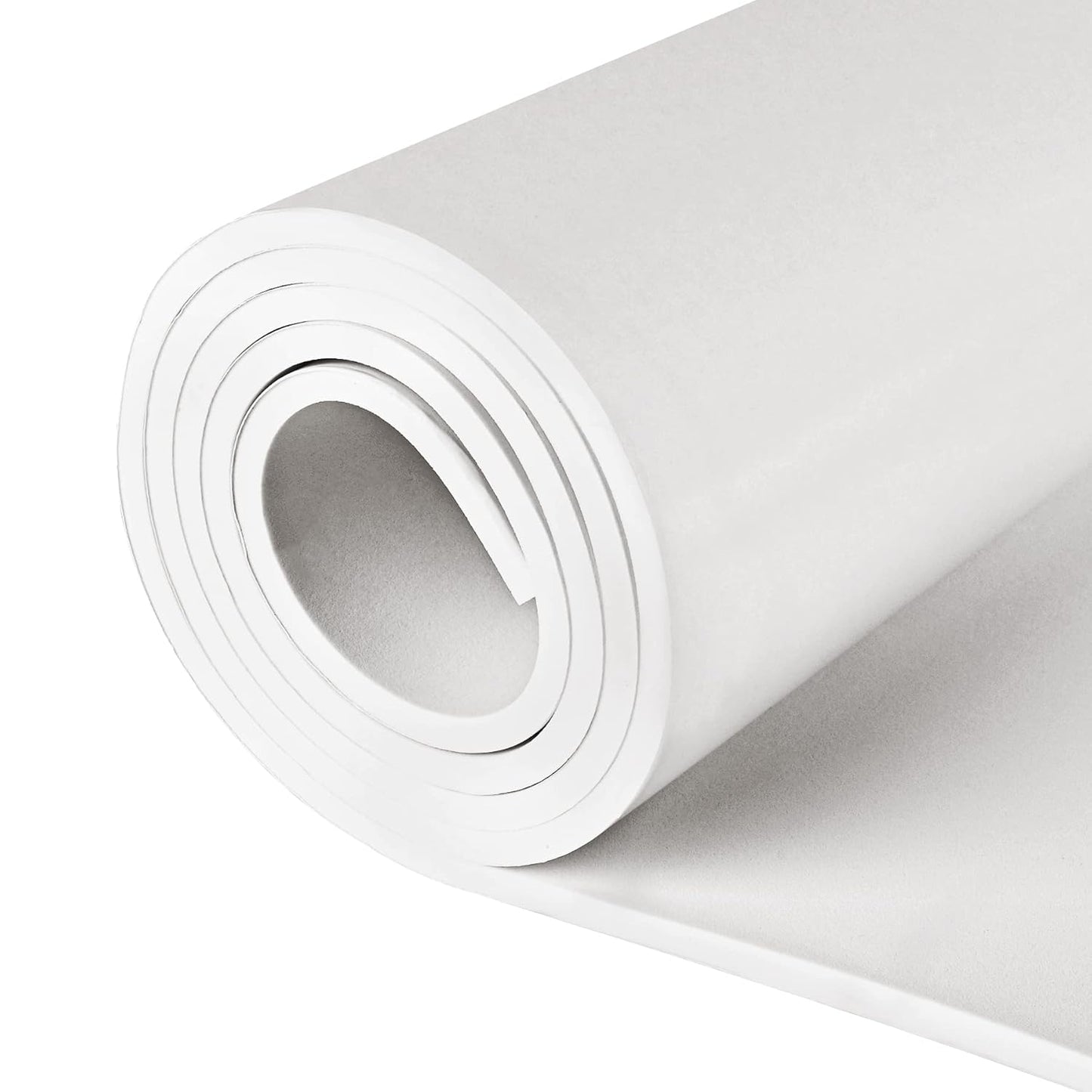 Sponge Neoprene Foam Rubber Sheet with Adhesive, 12 in x 60 in x 1/4 in Multi-Function Soundproof High Density Waterproof Rubber Mat, Perfect Cosplay Easy Cut DIY Neoprene Padding Roll - White