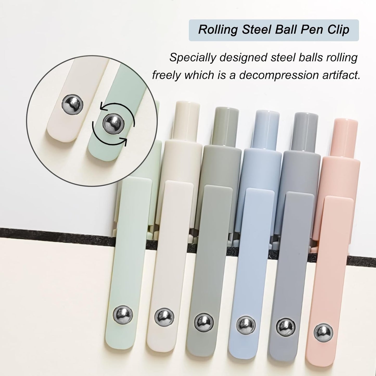 Gel Pens, 6 Pcs 0.5mm Fine Point Smooth Writing Pens Japanese Cute Pens, High-End Series Black Ink Pens for Journaling Note Taking, School Office Supplies for Women Men (6 Pcs Morandi)