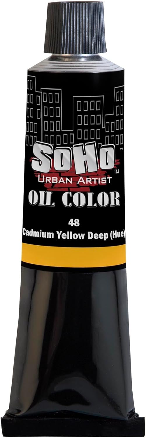 Soho Urban Artist Oil Paint - Cadmium Yellow Deep Hue, 170 ml Tube - Best Valued Oil Colors for Painting, Excellent Pigment Load