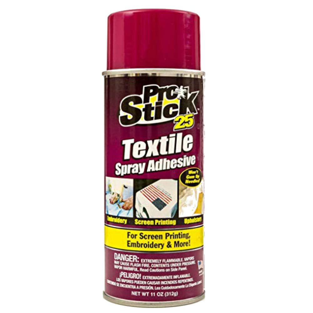 Spray on Adhesive Large 11.0 -Ounce. Popular with Embroidery, Quilt Basting, Mounting Stencil, Screen Printing. Easy to Bond & Tack, Spray, Removable, Restickable Glue for Fabric, Textile & More