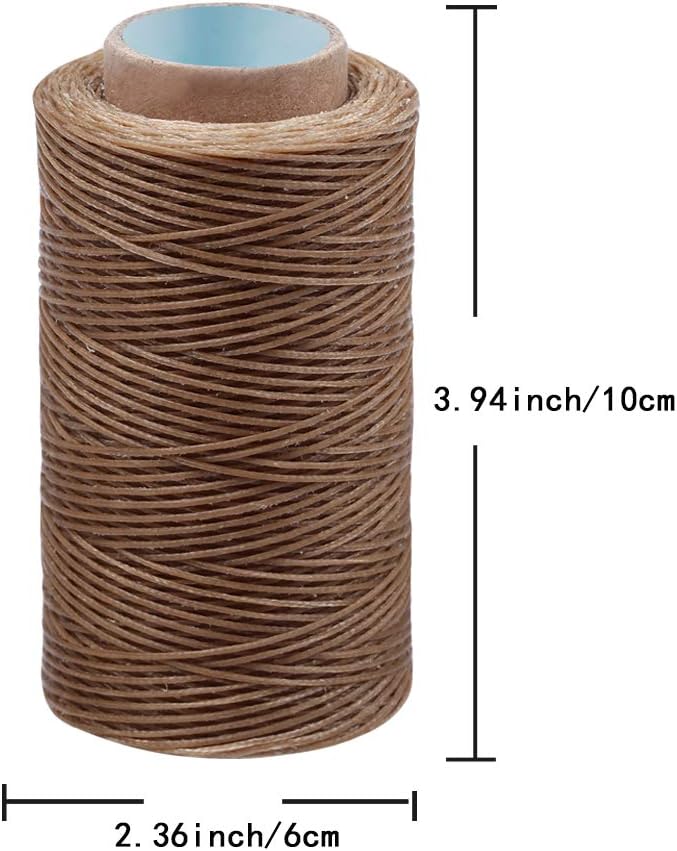 MIUSIE Colorful 284Yards Leather Sewing Waxed Thread-Practical Long Stitching Thread for Leather Craft DIY/Bookbinding/ Shoe Repairing/Leather Projects