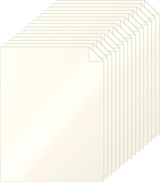 40 Sheets Cream Shimmer Cardstock 8.5 x 11 Ivory Paper, 75lb Off White Paper Card Stock for School Crafting, Cards Making, Business Cards, Wedding Invitations, Menus