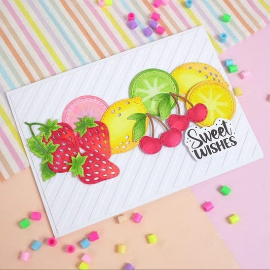 Cutting Dies Metal Stencils Scrapbooking Tools DIY Embossing Template for Paper Card Making Album Arts Crafts Supplies (Fruit Set-10.5x14.1cm)