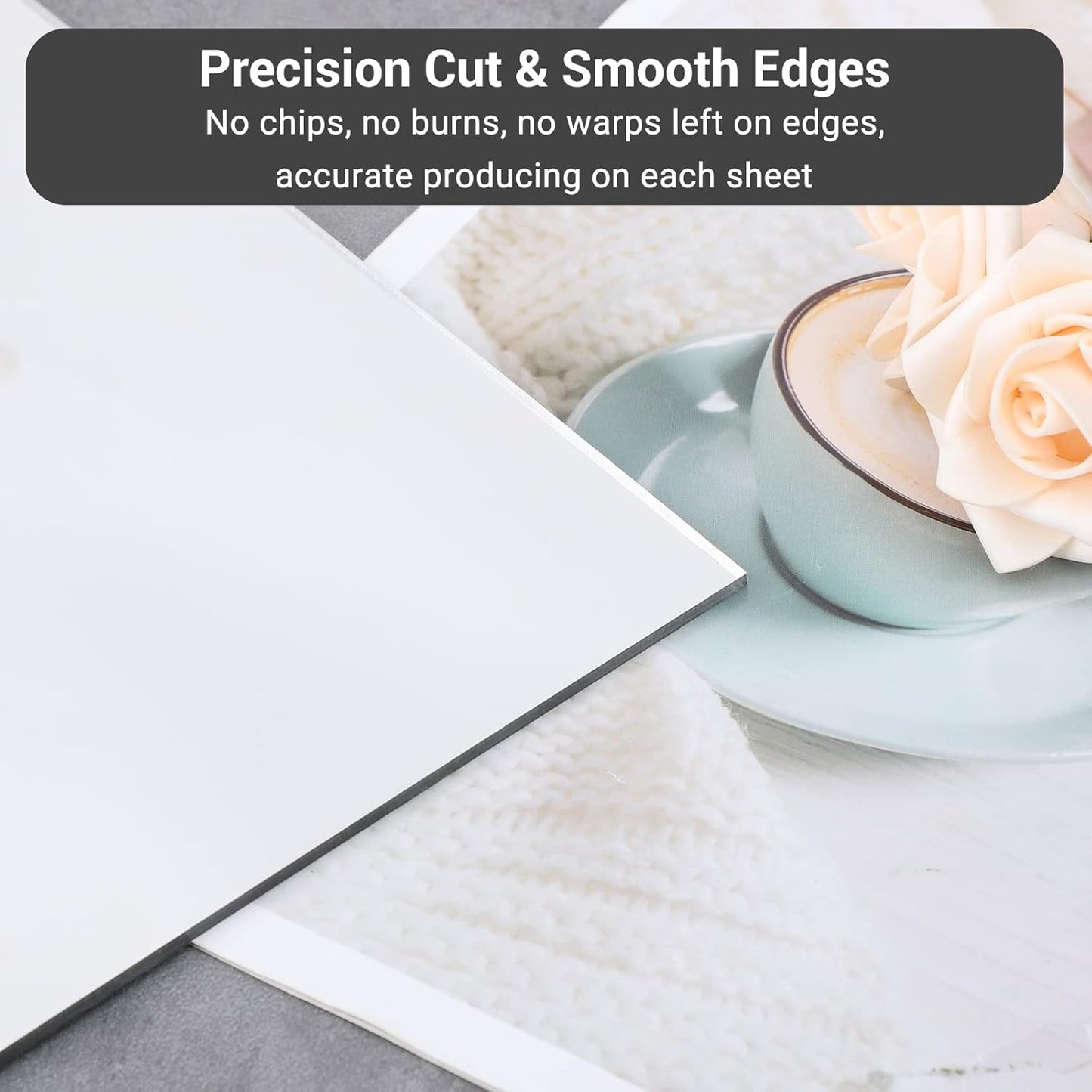 Enoin 1Pack 12 x 16 Inch Silver Mirror Acrylic/Plexiglass Sheet 0.118'' 1/8'' Thick, Non Glass Safety Reflective Mirror Sheet Laser Board Panel for Home and Commercial Use, DIY Craft, Wall Decor