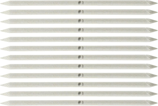 Creative Mark Blending Stumps - Solid Double-Ended Blending Stumps for Blending Charcoal, Pencils, Pastels, and More! - [Size # 1-12 Count]