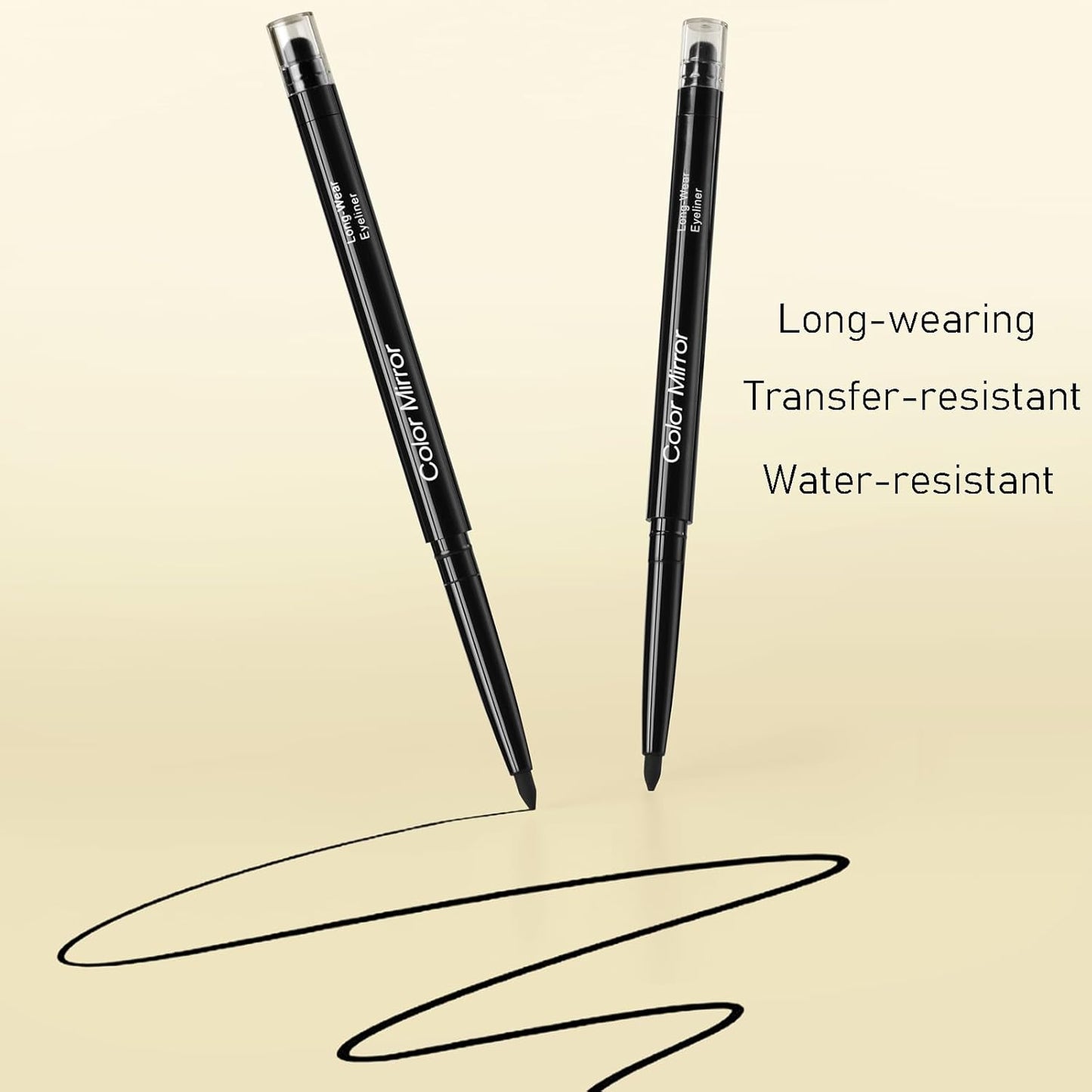 Smudge Proof Eyeliner, Waterproof Retractable Eye liner with Brush, Matte and Shimmer Eyeliner Pencil, Creamy Texture, Long lasting & Smooth,07 Celery Matte