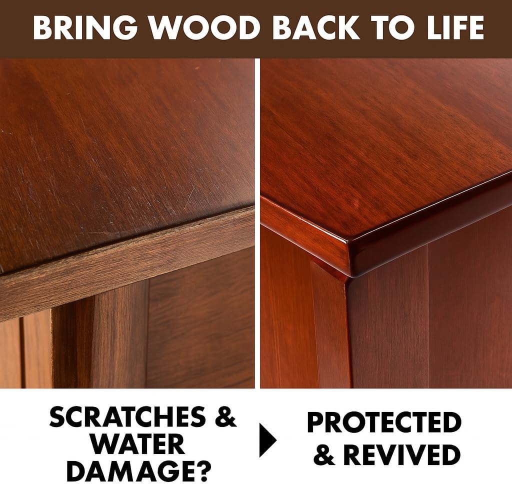 Trade Secret Crystal Clear Pro Finish, Furniture Repair Touch Up Coat, Clear Polyurethane Scratch and Water Protection, Wood Varnish and Polish, Paint and Stain Compatible, 0.5 oz (14.8 ml)