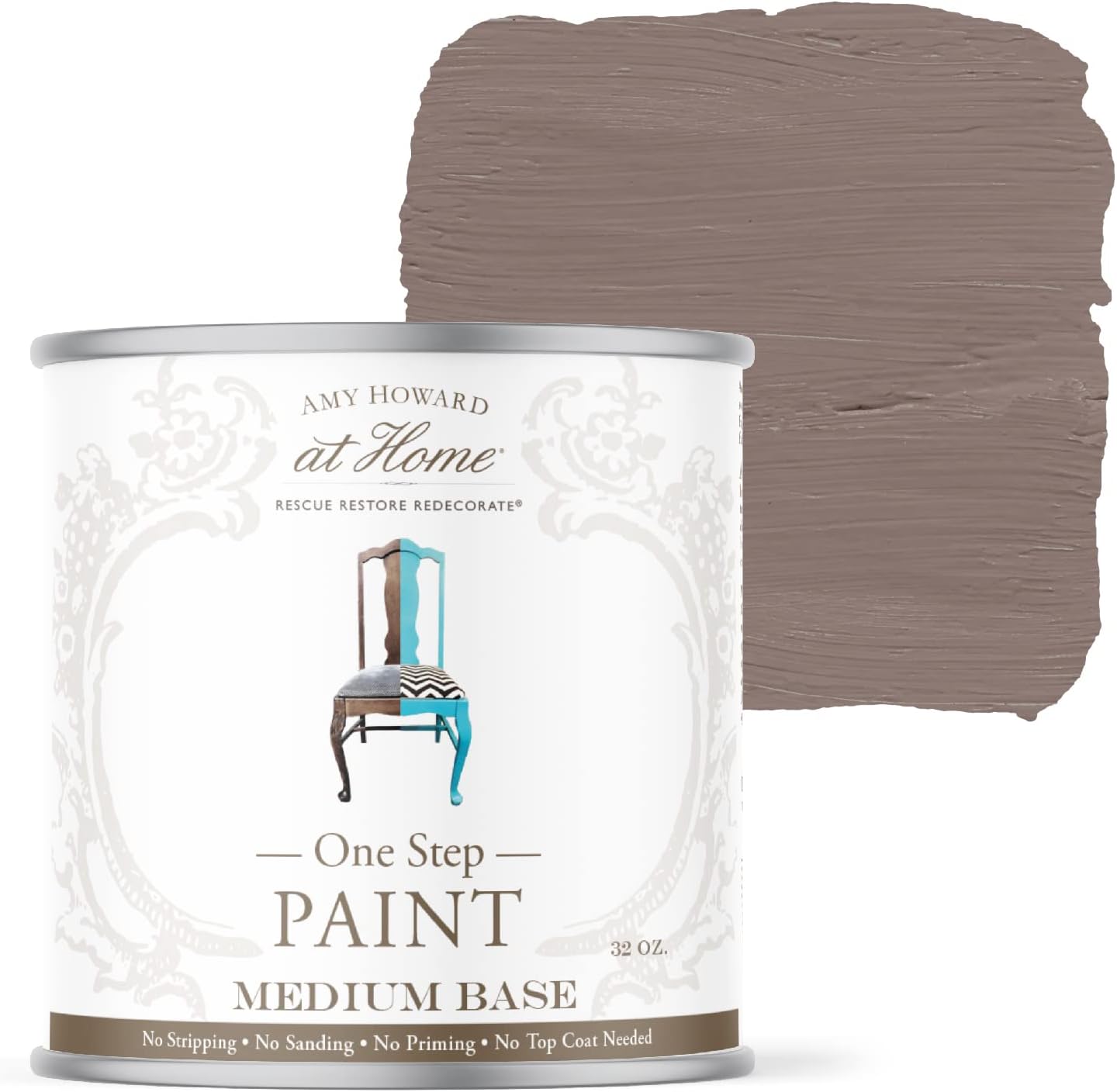 AMY HOWARD AT HOME Chalk-Based One Step Paint for Furniture, Cabinetry, Decor, Finish, and More | No Stripping, Sanding, or Priming | Medium Base | 32 Ounce | Kembel
