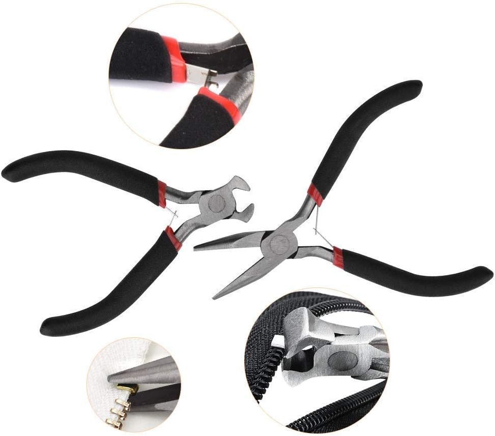 Zipper Repair Kit 197 Pcs, Zipper Replacement with Two Installation Pliers for Sleeping Bags, Jacket, Tent, Luggage, Backpacks