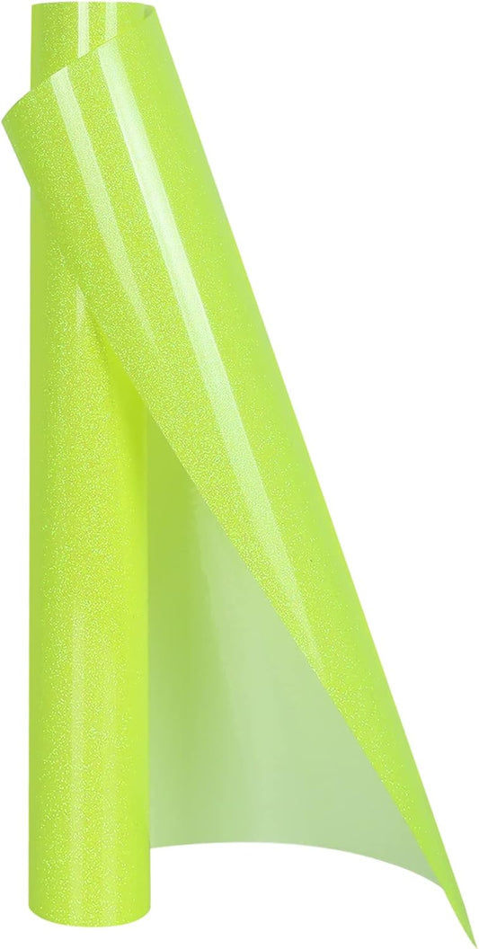 TORC Yellow Glitter HTV Heat Transfer Vinyl Roll 12 inch x 5 ft Iron on Vinyl for T Shirts Crafts