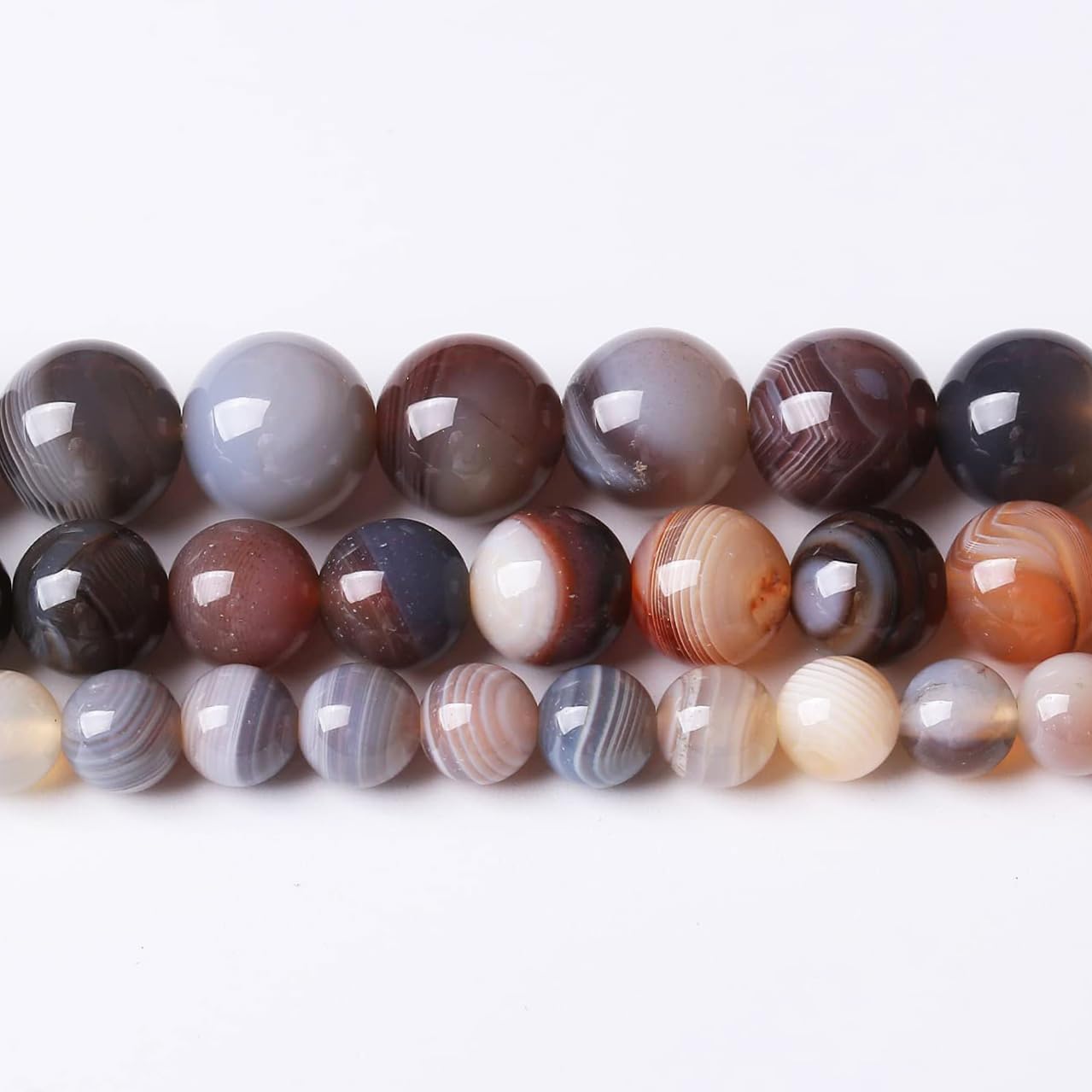 60PCS 6MM Red Coffee Agate Beads-Multicolo Stone Beads Energy Healing Beads for DIY Jewelry Bracelet Necklace Making for Jewelry Making15Inch