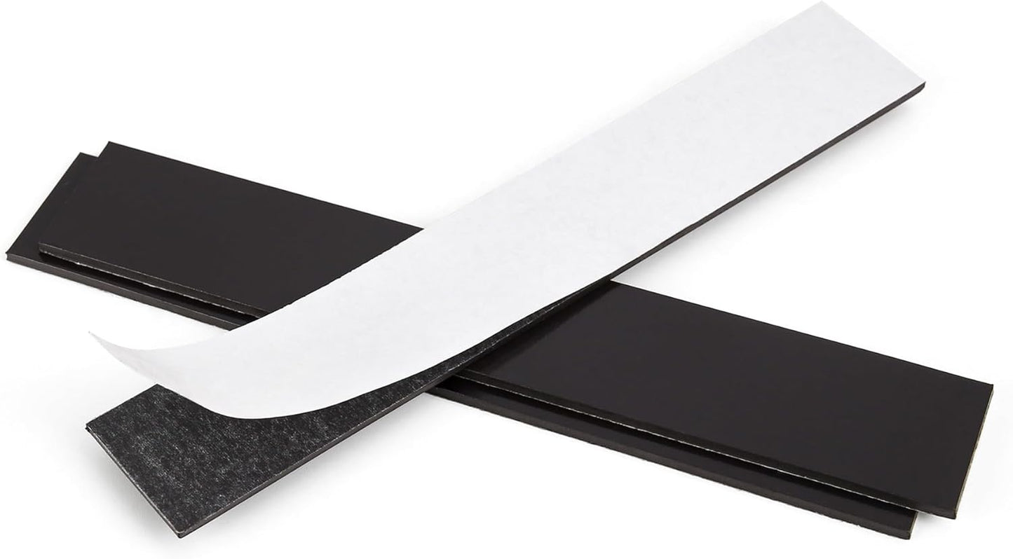 Rammos Magnetic Strips with Adhesive Backing 6 Pack(Each 6 inches x 1 inch) Extra Strong and Heavy Duty Adhesive Magnetic Strips for Tools, Knifes, and Crafts