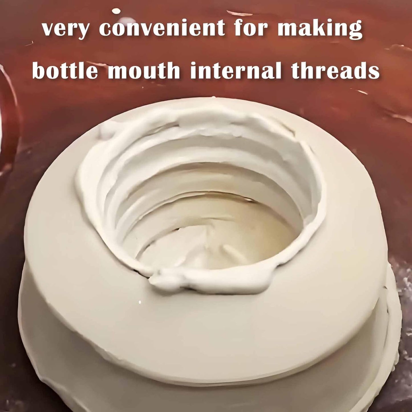 Pottery Clay Threading Making Kits, Clay Tap and Die Set for Jars and Lids Caps Thread (1 Inch Obsidian Black)