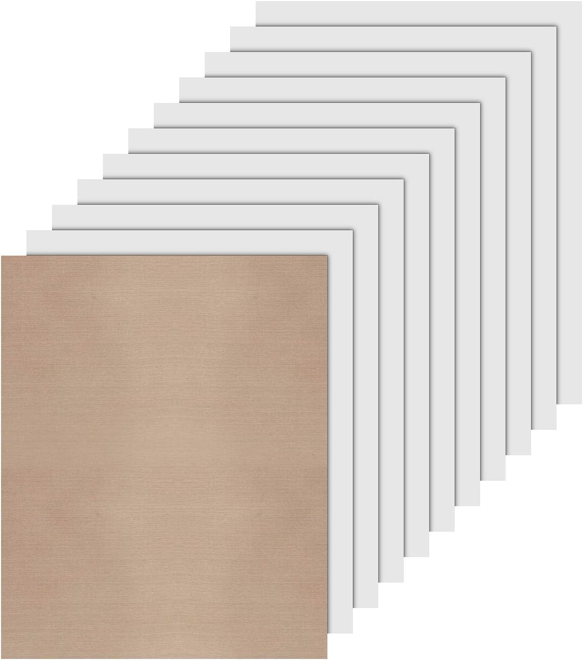 JANDJPACKAGING White Heat Transfer Vinyl HTV Bundle 10"x12"- 10 Pack of Premium White HTV Sheets - Iron On Vinyl for T-Shirt Best HTV Vinyl for Silhouette Cameo,Cricut