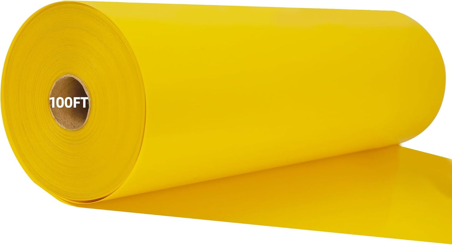 Guangyintong Yellow HTV Heat Transfer Vinyl Rolls, 12" X 100ft Iron on Vinyl PVC Adhesive for T-Shirt, Easy to Cut & Weed for DIY Design