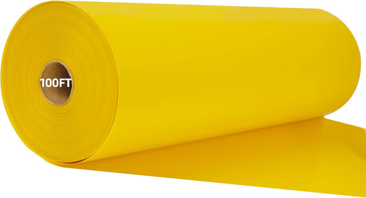 Guangyintong Yellow HTV Heat Transfer Vinyl Rolls, 12" X 100ft Iron on Vinyl PVC Adhesive for T-Shirt, Easy to Cut & Weed for DIY Design