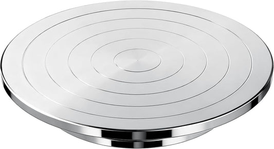 Kartols 12 Inch Sculpting Wheel, Double-Sided Pottery Turnable Wheel Aluminium Alloy Heavy Duty Metal Banding Wheel with Ball Bearings for Ceramics Model Making Clay Modeling Cake Decor Paint Spraying