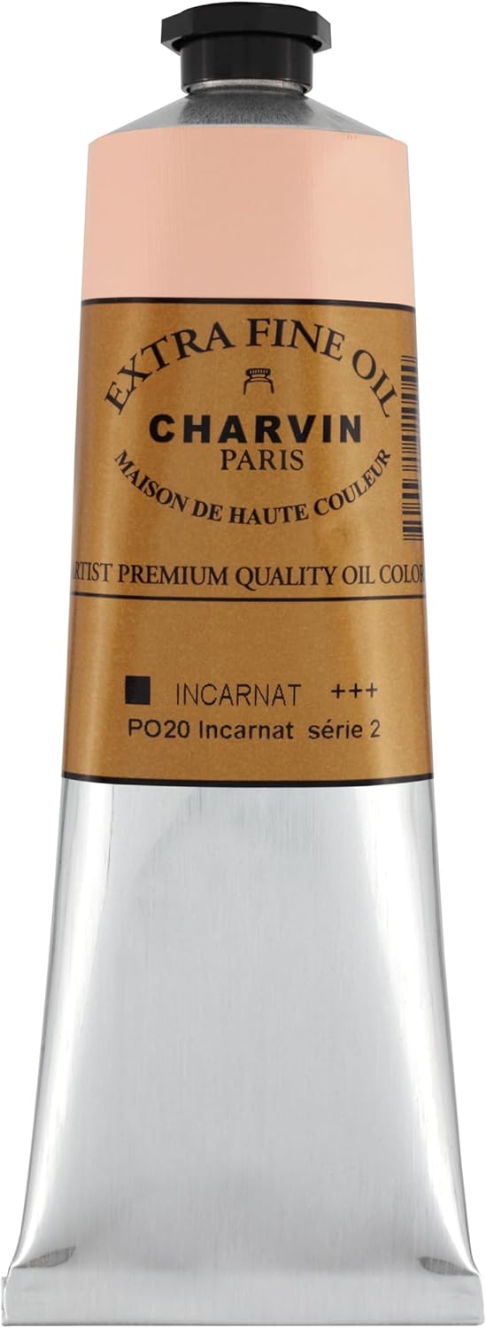Charvin Extra Fine Oil Paint, Incarnat 150 ml - Triple-Milled, Rich Texture, Poppy Oil-Based, Light-Fast, Handmade, Archival Quality
