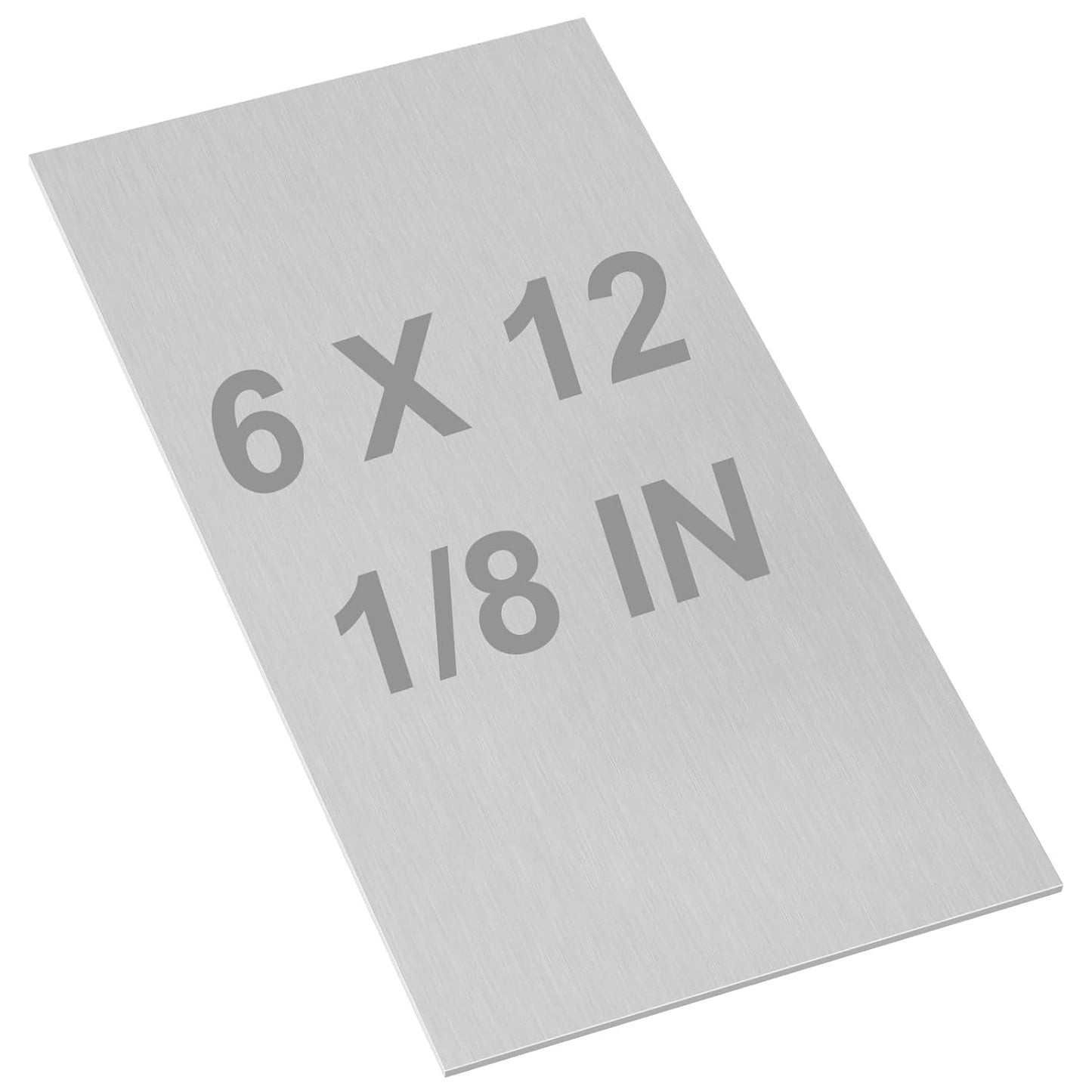 6061 T651 Aluminum Sheet Metal 6 x 12 x 1/8 (0.125”) Inch Plain Thin Aluminum Plate Covered with Protective Film, Heat Treatable Rectangle 3MM Aluminum Metal Plate for Industrial, Crafting
