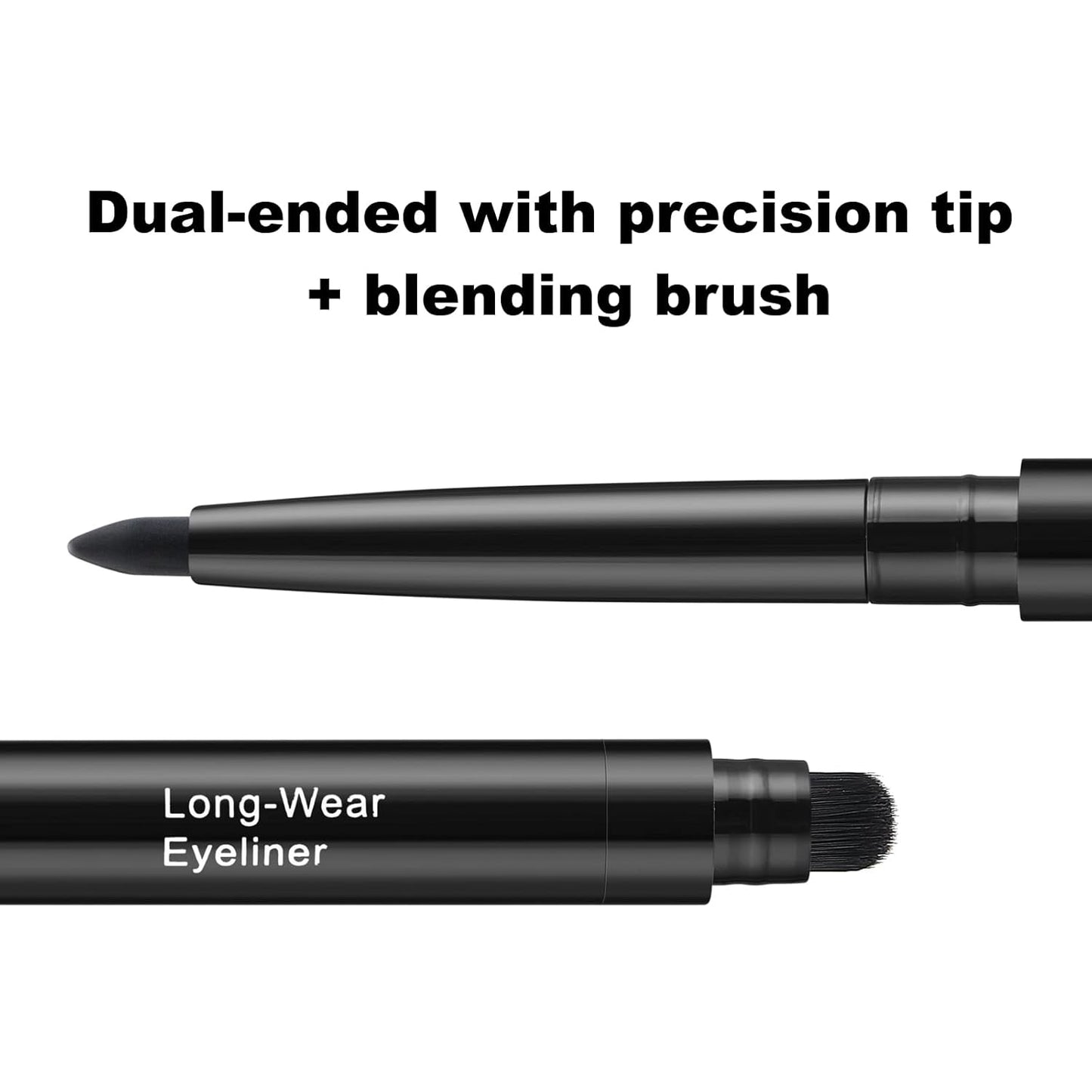 Smudge Proof Eyeliner, Waterproof Retractable Eye liner with Brush, Matte and Shimmer Eyeliner Pencil, Creamy Texture, Long lasting & Smooth(06 Orange Matte)
