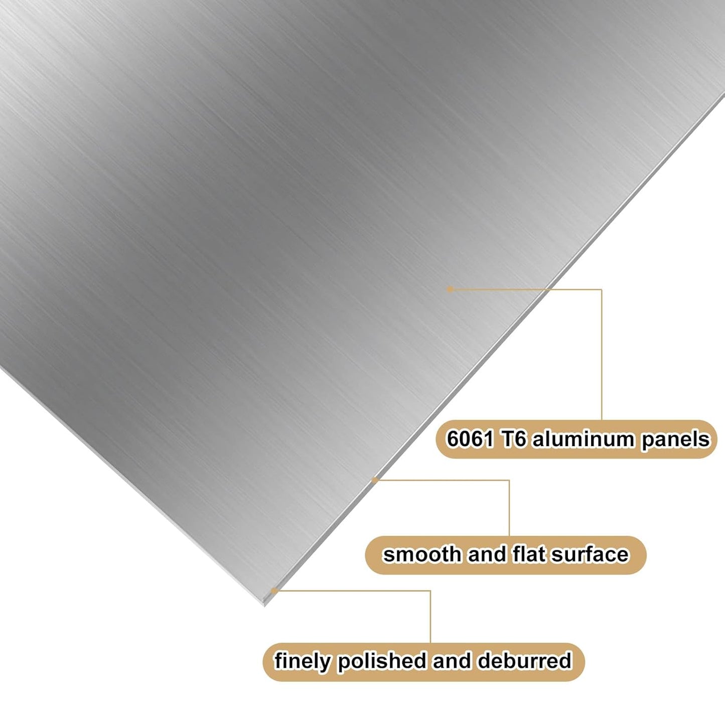 20 Pack 6061 T6 Aluminum Sheet Metal 6 x 6 x 1/64 Inch Flat Plain Aluminum Plate Covered with Protective Film, 6061 Aluminum Sheet Plate for Crafting, Finely Polished and Deburred