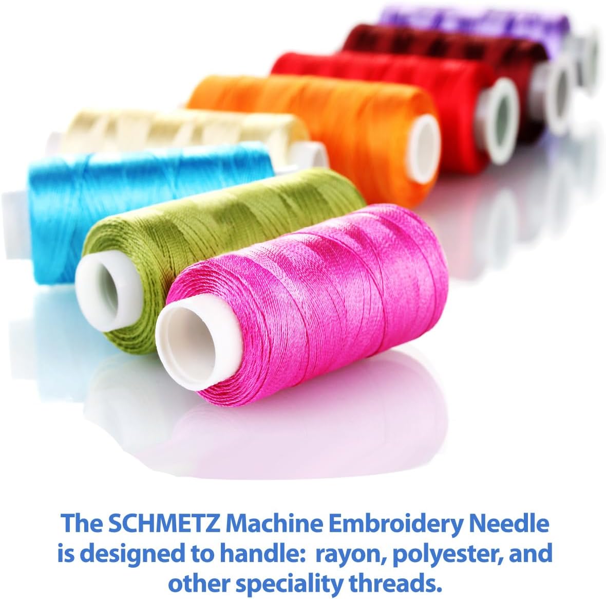 SCHMETZ Embroidery Sewing Machine Needles - Precision Needles, Size 75/11, 5-Needle Cards, Pack of 10