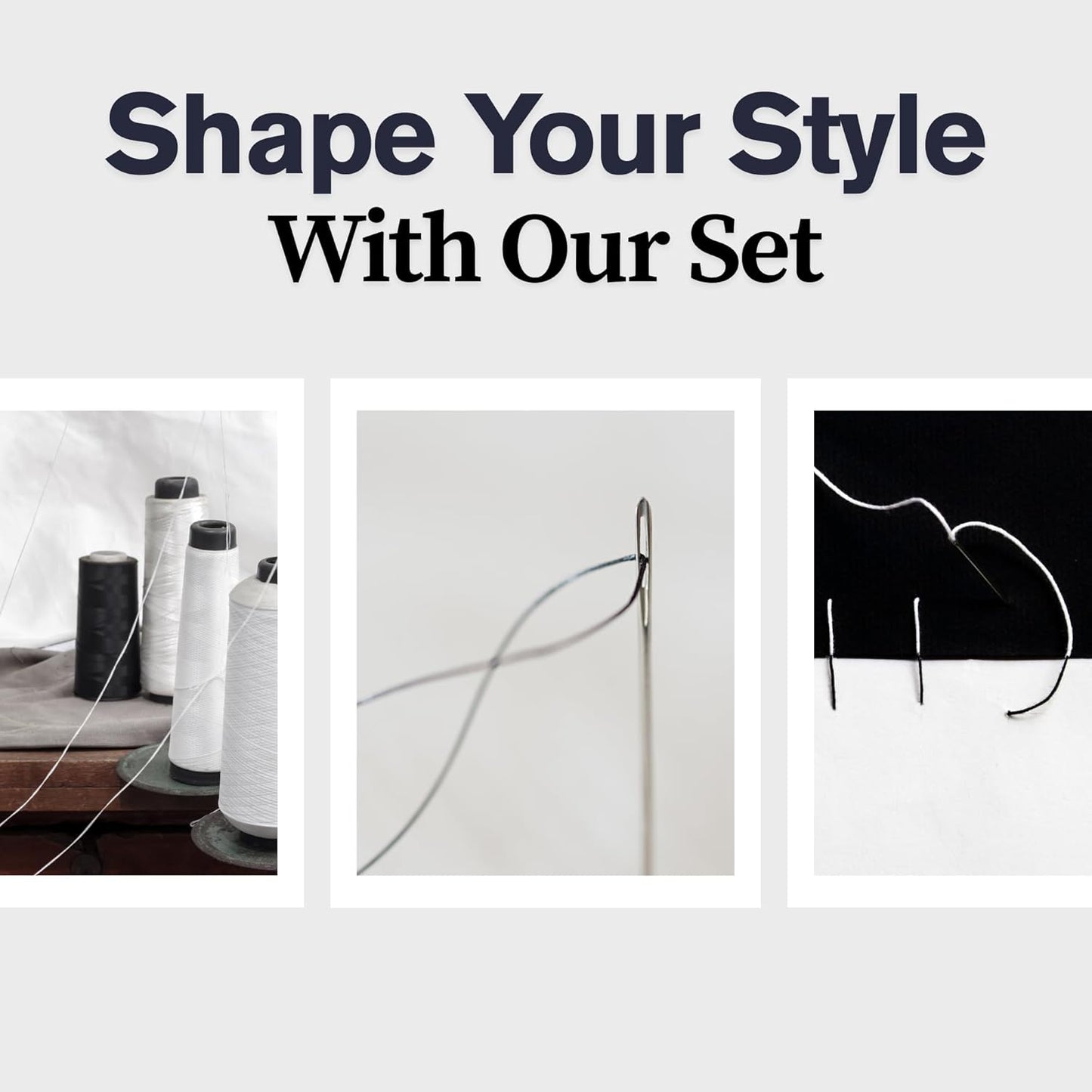 2 Colors Serger Sewing Thread and Small Scissors - 10 Cones Threads of 500 Yards Each Spool | Sewing Clips Quilting Materials Heavy-Duty Sewing Machine Threads and Small Scissors | Lace,Ribbon Yarn