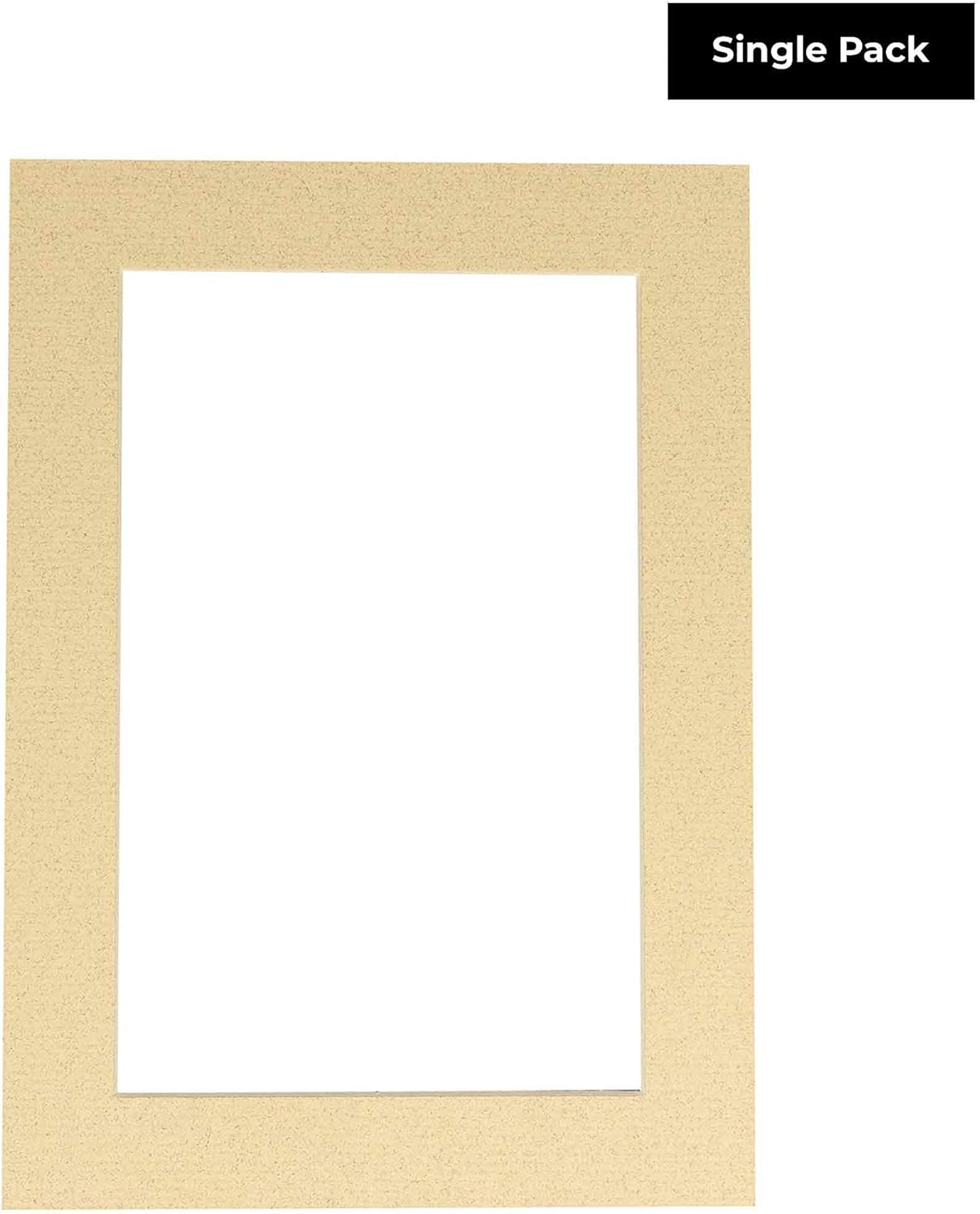 8x10 Mat Bevel Cut for 5.5x8.5 Photos - Acid Free Tan Precut Matboard - For Pictures, Photos, Framing - 4-ply Thickness
